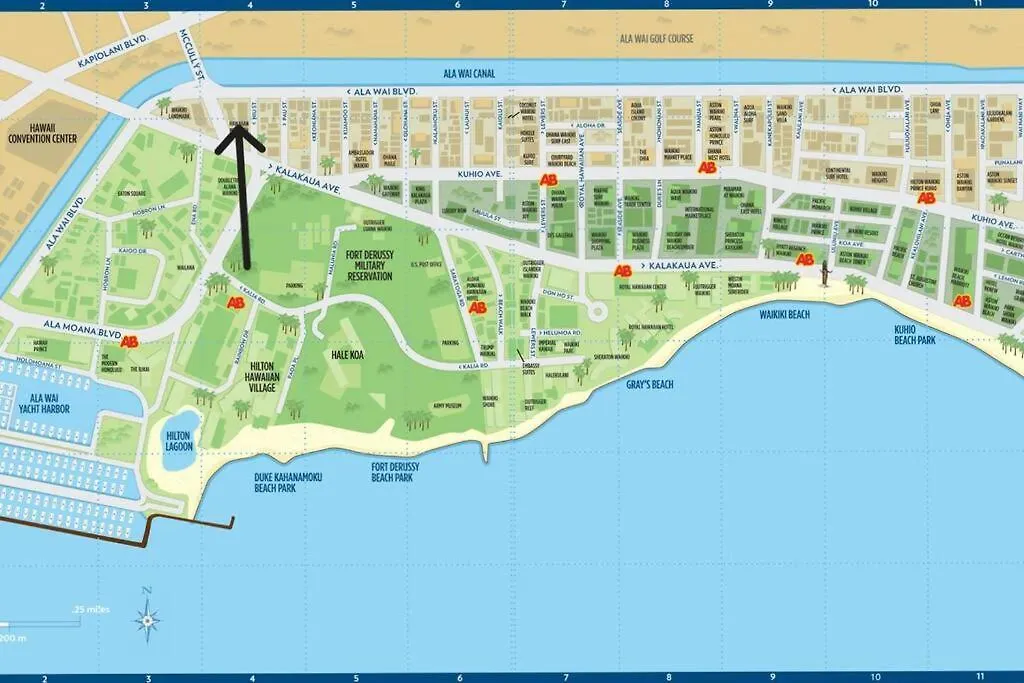 Spacious 2 Bedroom, 1 Bath Waikiki Condo Honolulu 0*,  USA